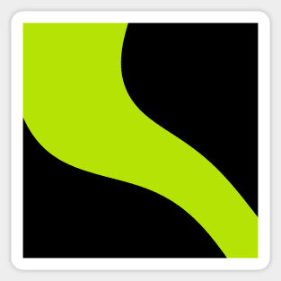 Simple Waves in Lime Green Sticker